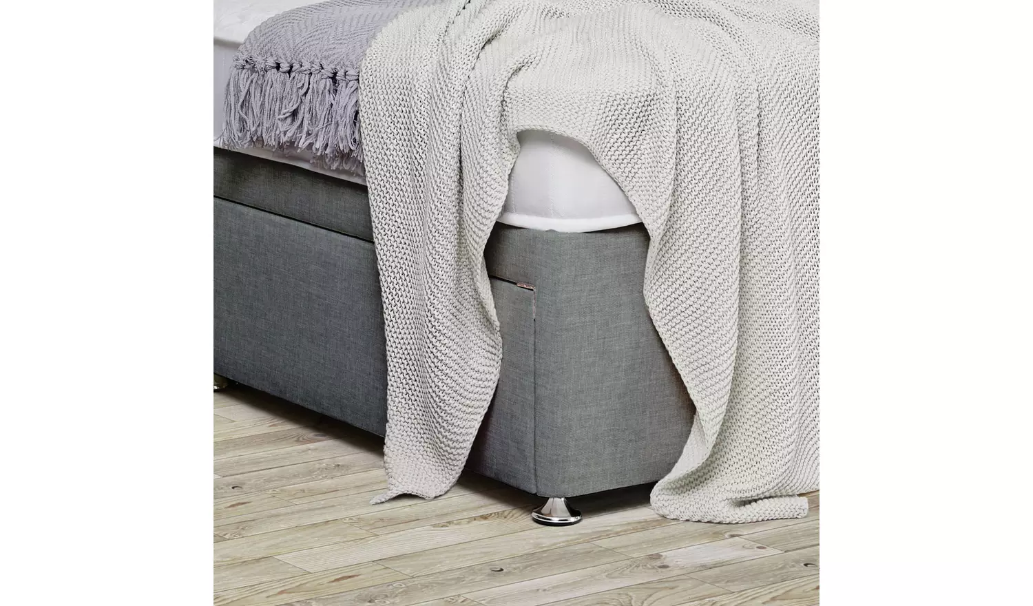 Argos Home Elmdon Comfort Kingsize 2 Drawer Divan Bed - Grey