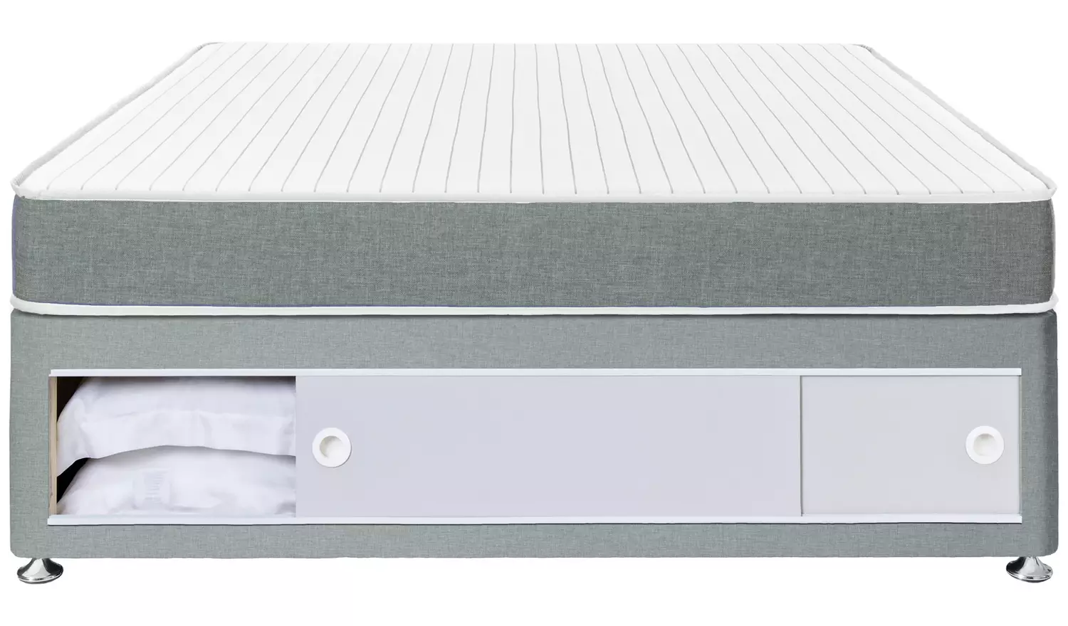 Argos Home Devon Small Double End Slide Divan Bed - Grey