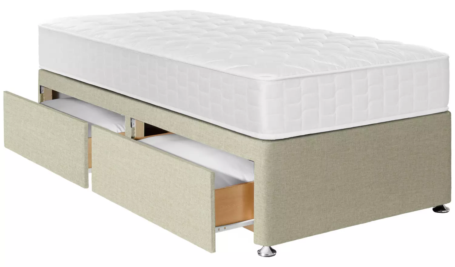 Argos Home Elmdon Single 2 Drawer Divan Bed - Natural