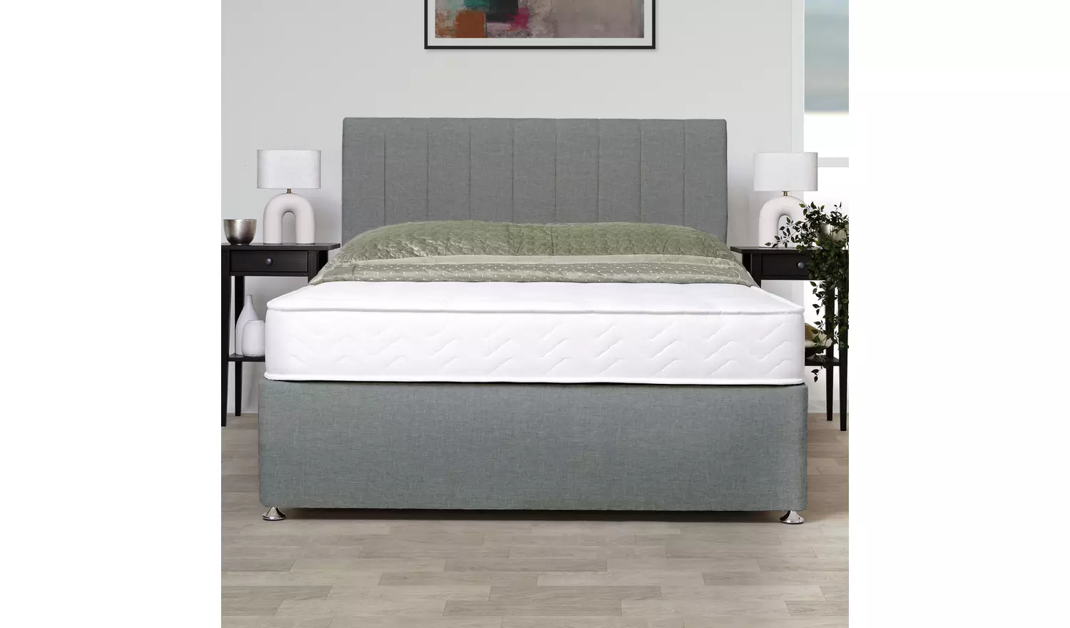 Argos Home Carlton Double 2 Drawer Divan Bed - Grey