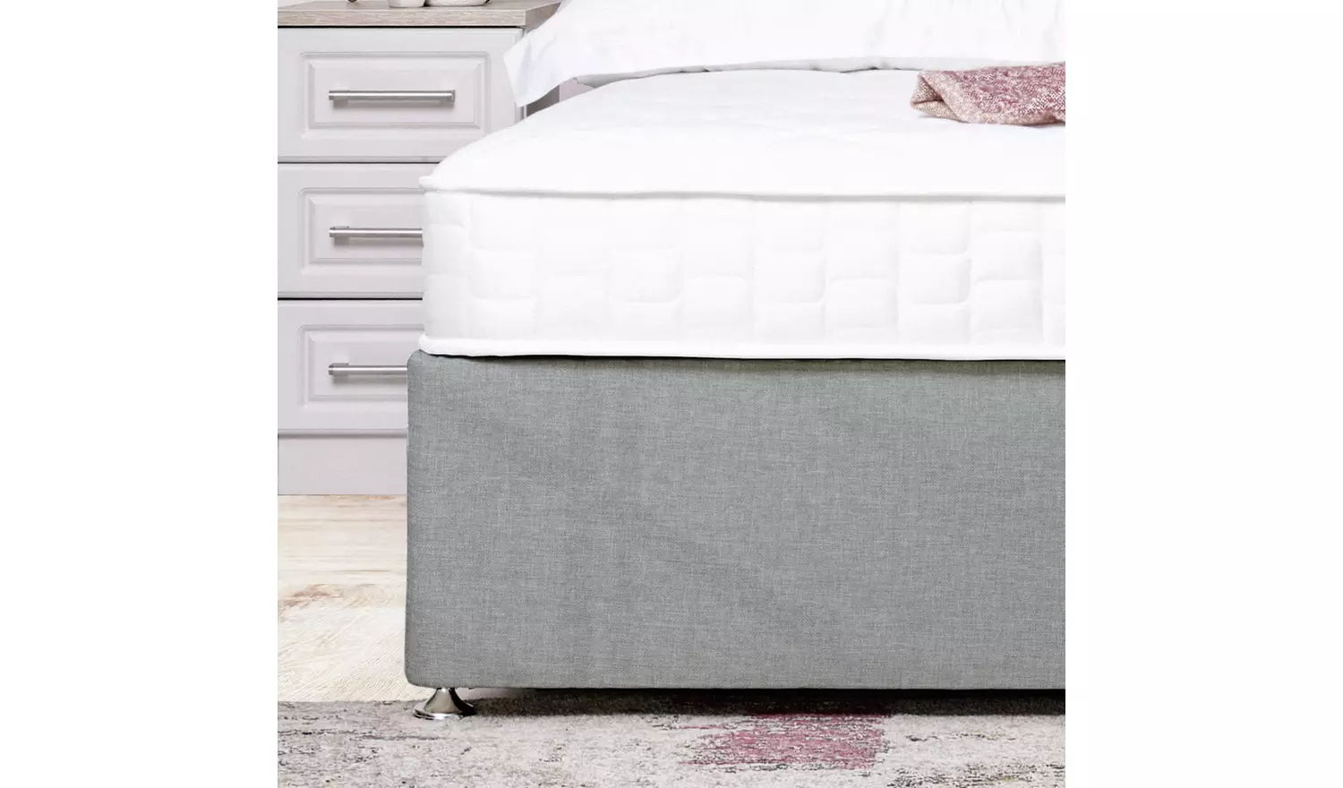 Argos Home Dalham Memory Kingsize Divan Bed - Grey