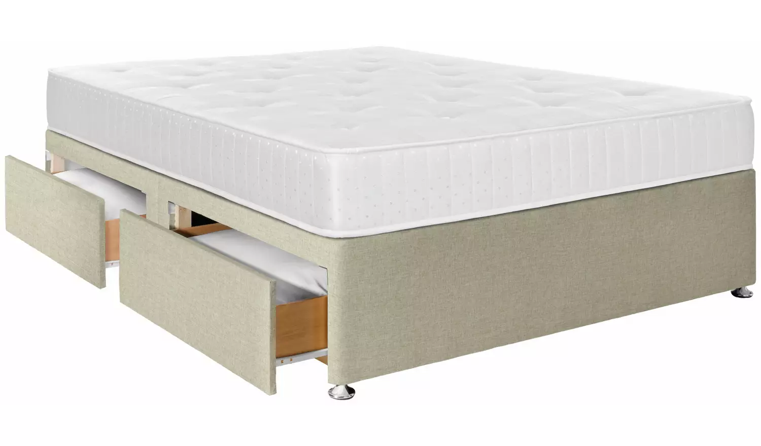 Argos Home Winslow Kingsize 4 Drawer Divan Bed - Natural