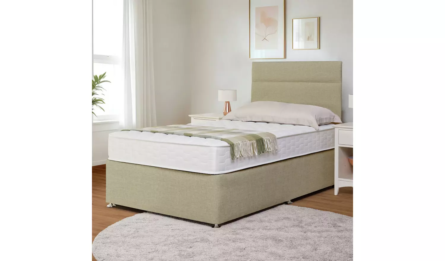 Argos Home Elmdon Deep Ortho Single Divan Bed - Natural