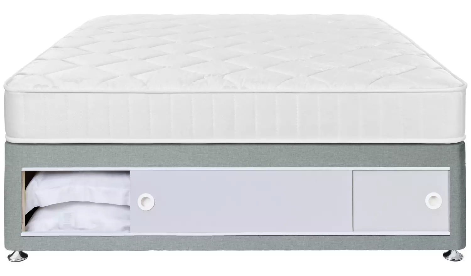 Argos Home Elmdon Small Double End Slide Divan Bed - Grey