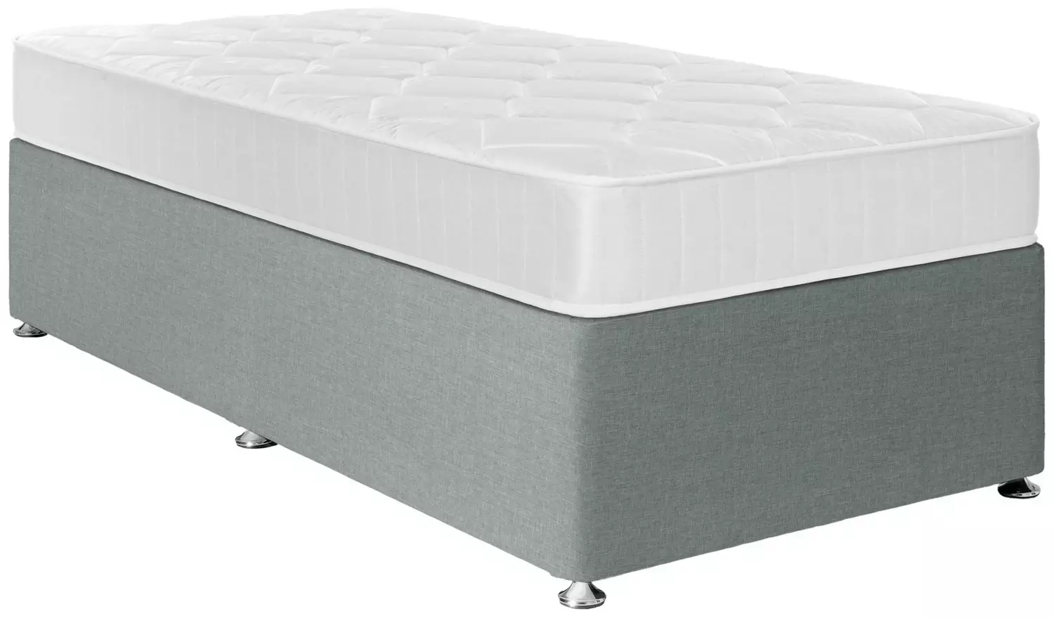 Argos Home Elmdon Comfort Single Divan Bed - Grey