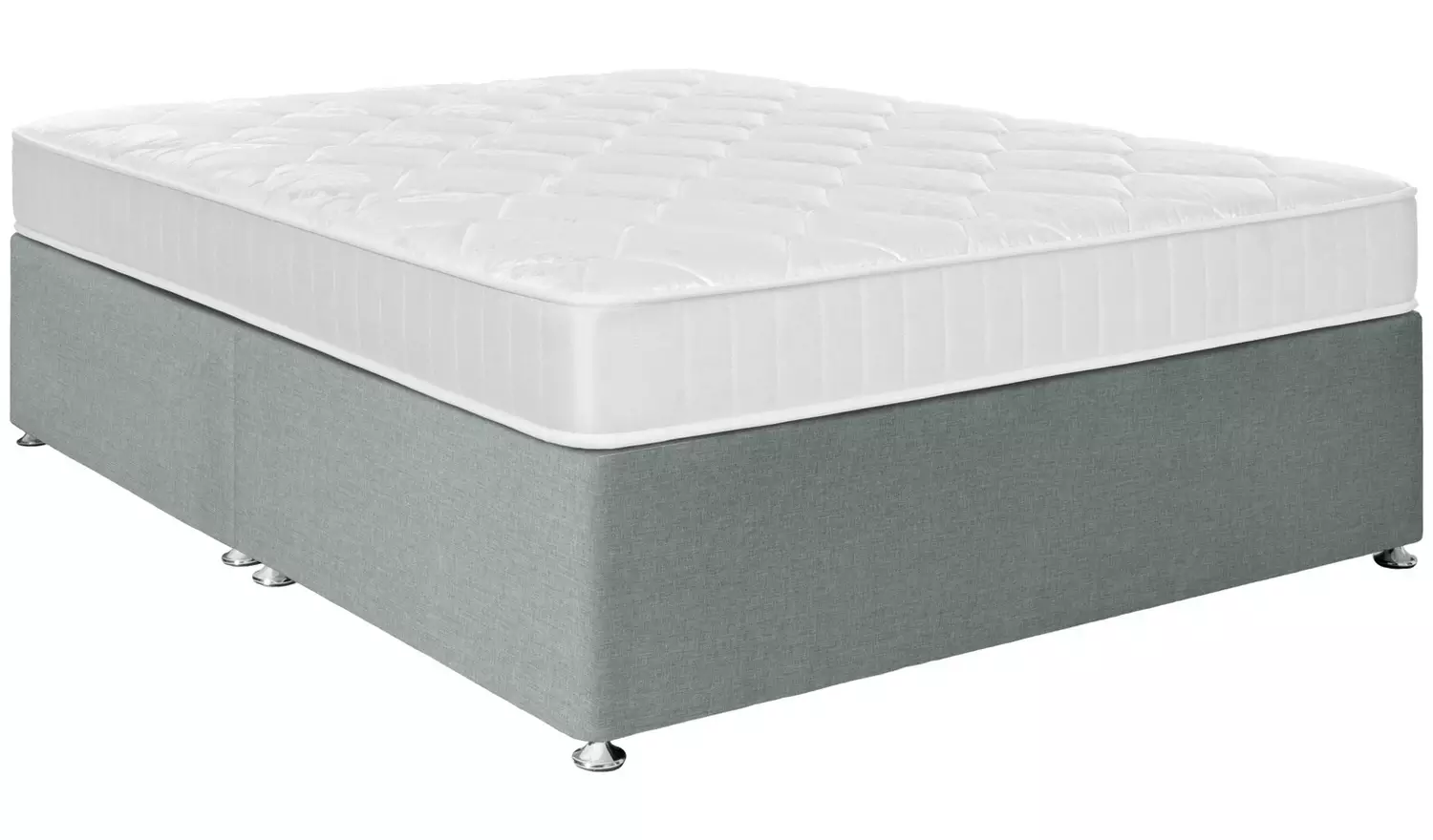 Argos Home Elmdon Comfort Small Double Divan Bed - Grey