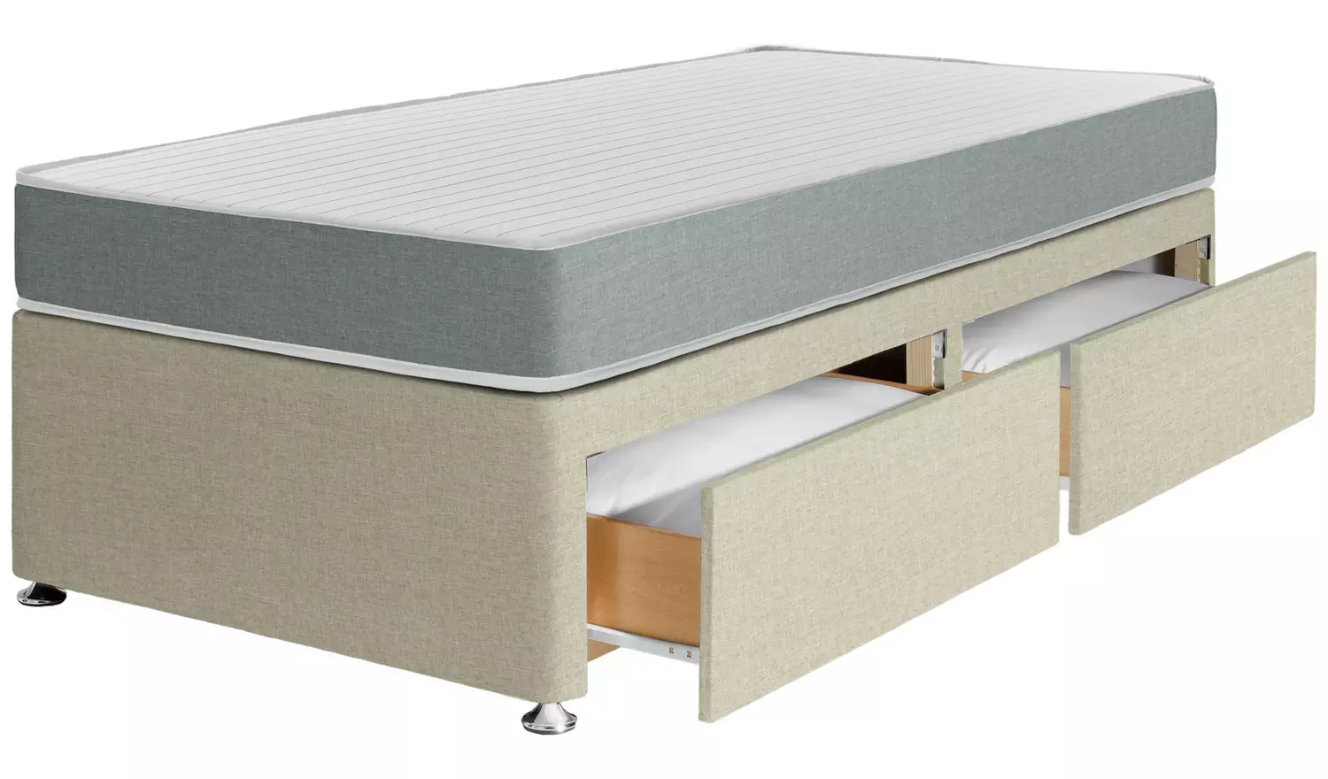 Argos Home Devon Single 2 Drawer Divan Bed - Natural