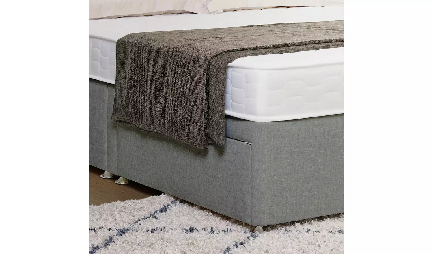 Argos Home Elmdon Memory 4 Drawer Divan Bed - Grey