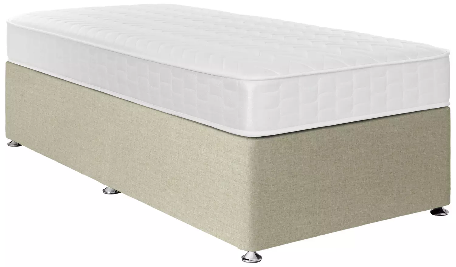 Argos Home Elmdon Memory Single Divan Bed - Natural