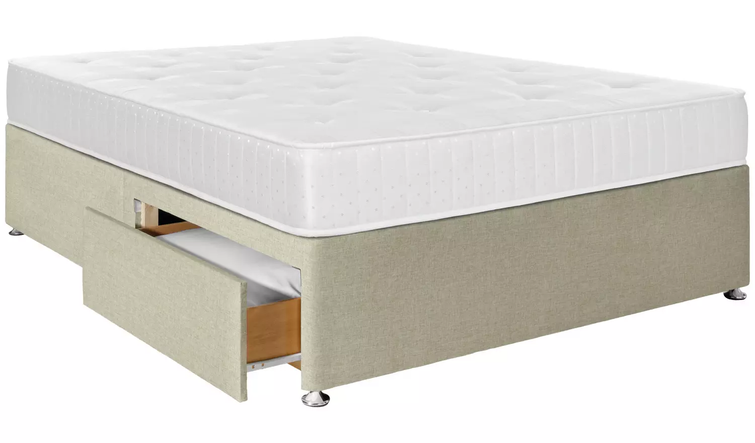Argos Home Winslow Kingsize 2 Drawer Divan Bed - Natural