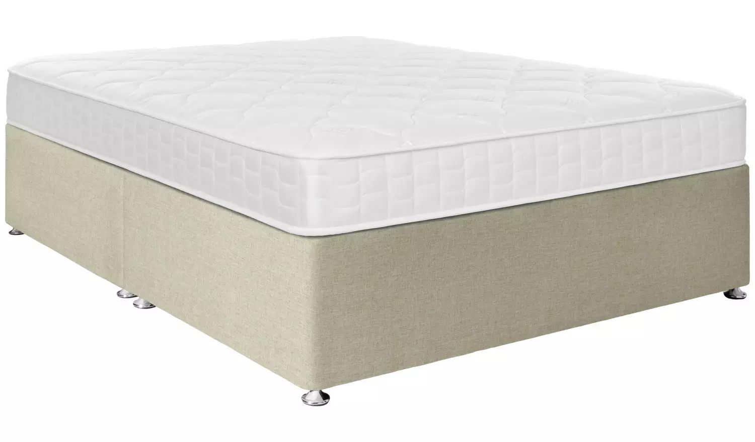 Argos Home Dalham Memory Double Divan Bed - Natural