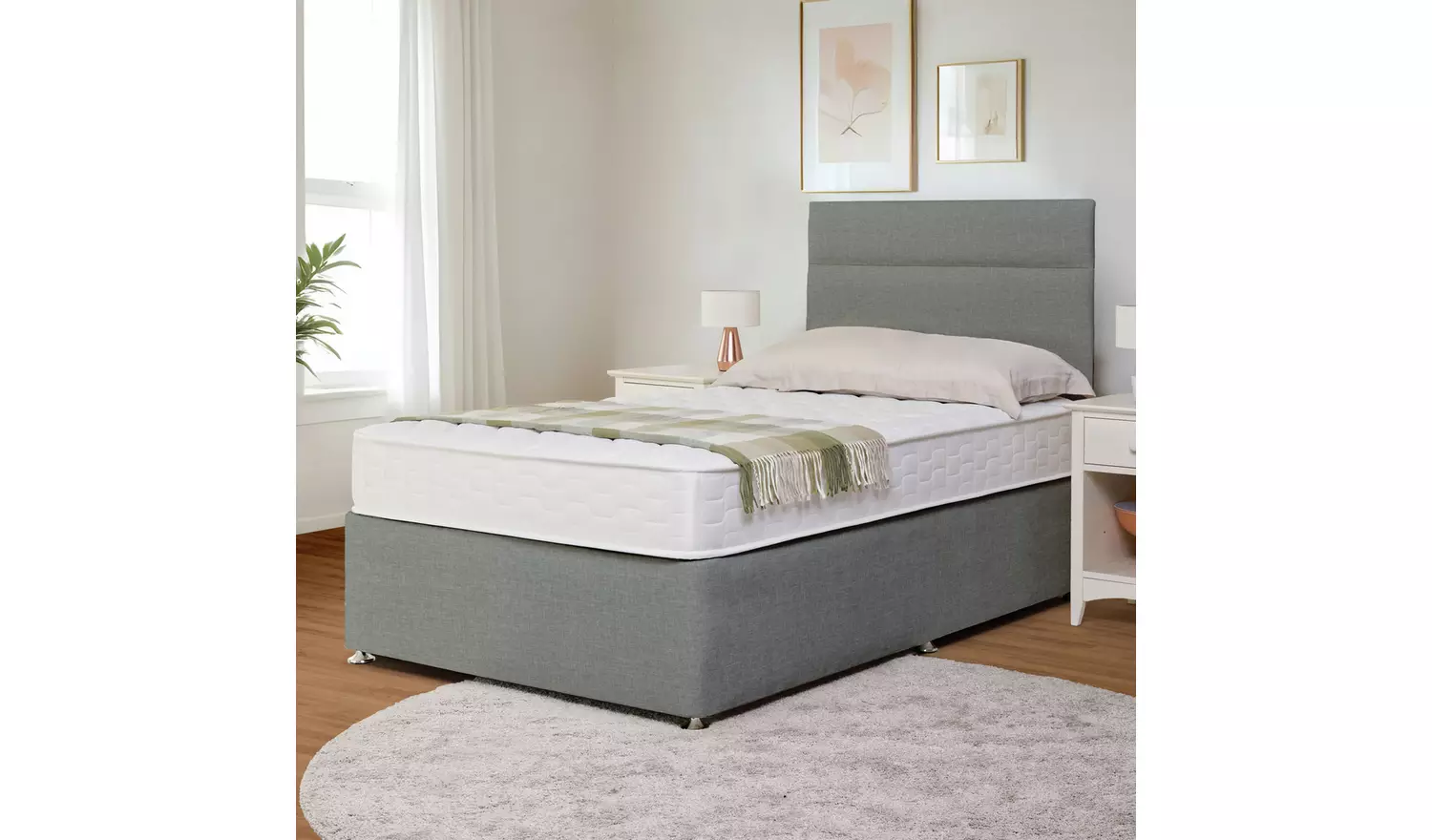 Argos Home Elmdon Deep Ortho Single Divan Bed - Grey