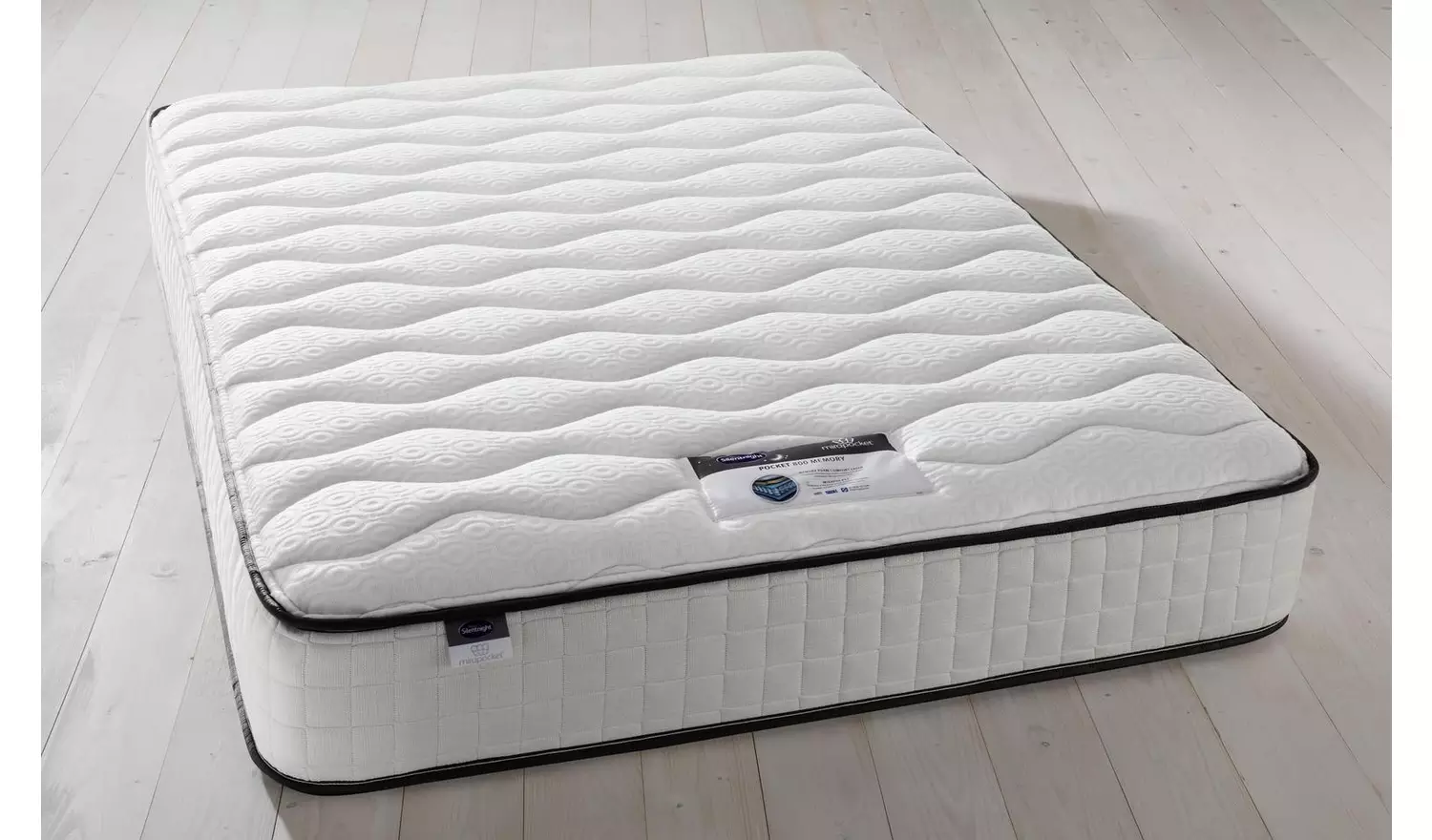 Silentnight Pavia Double Memory 2 Drawer Divan Bed - Grey