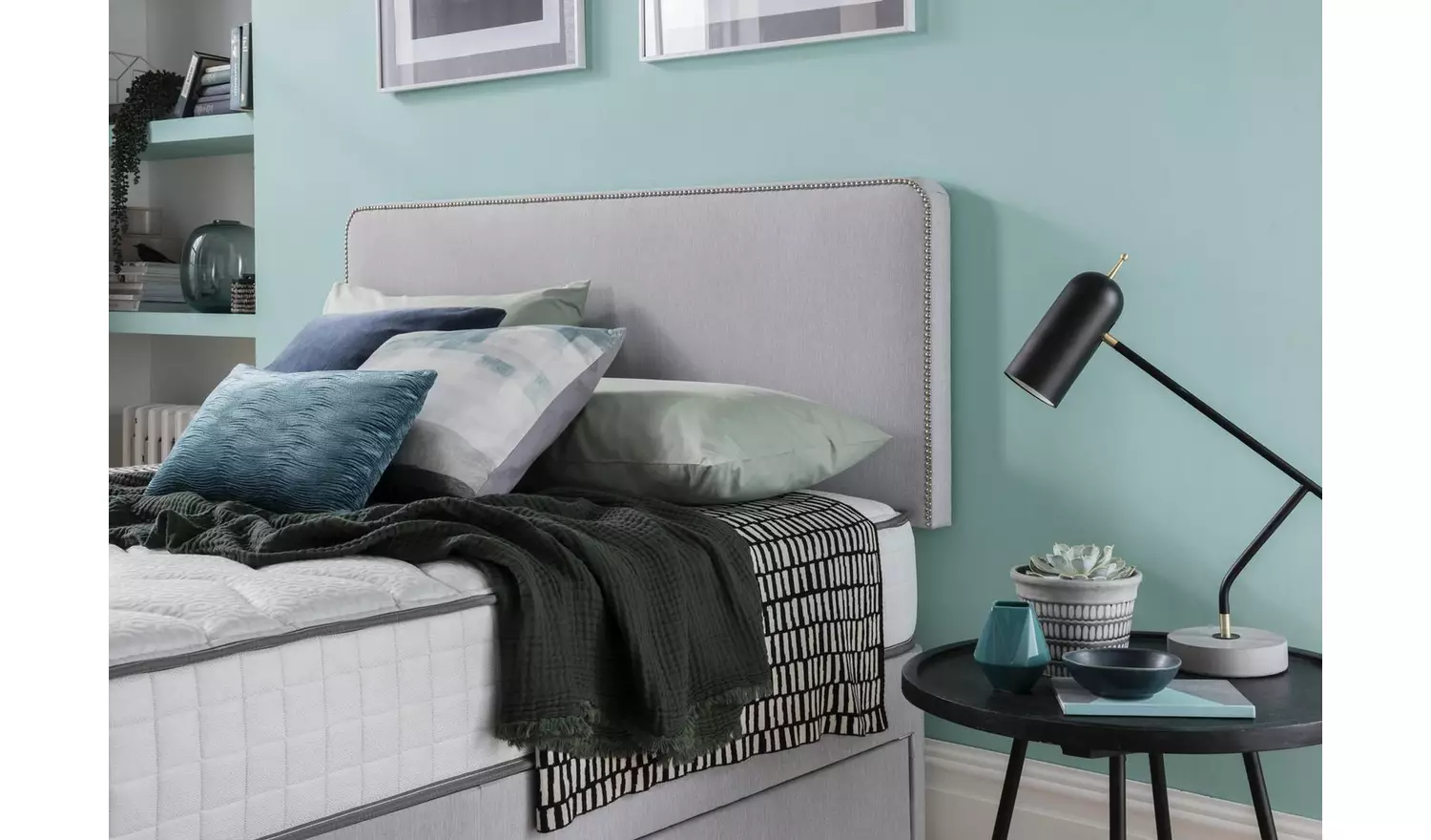 Silentnight Pavia Double Memory 2 Drawer Divan Bed - Grey