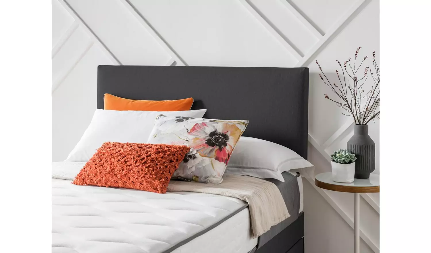 Silentnight Middleton Double Comfort Divan Bed - Charcoal