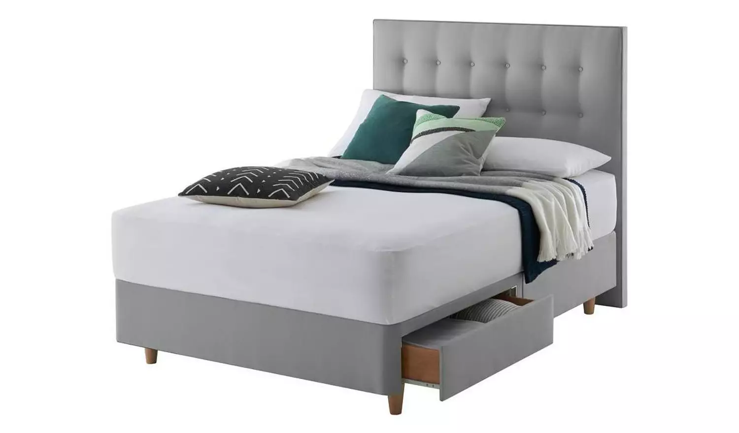 Silentnight Alaro Kingsize 2 Drawer Divan Set - Slate Grey