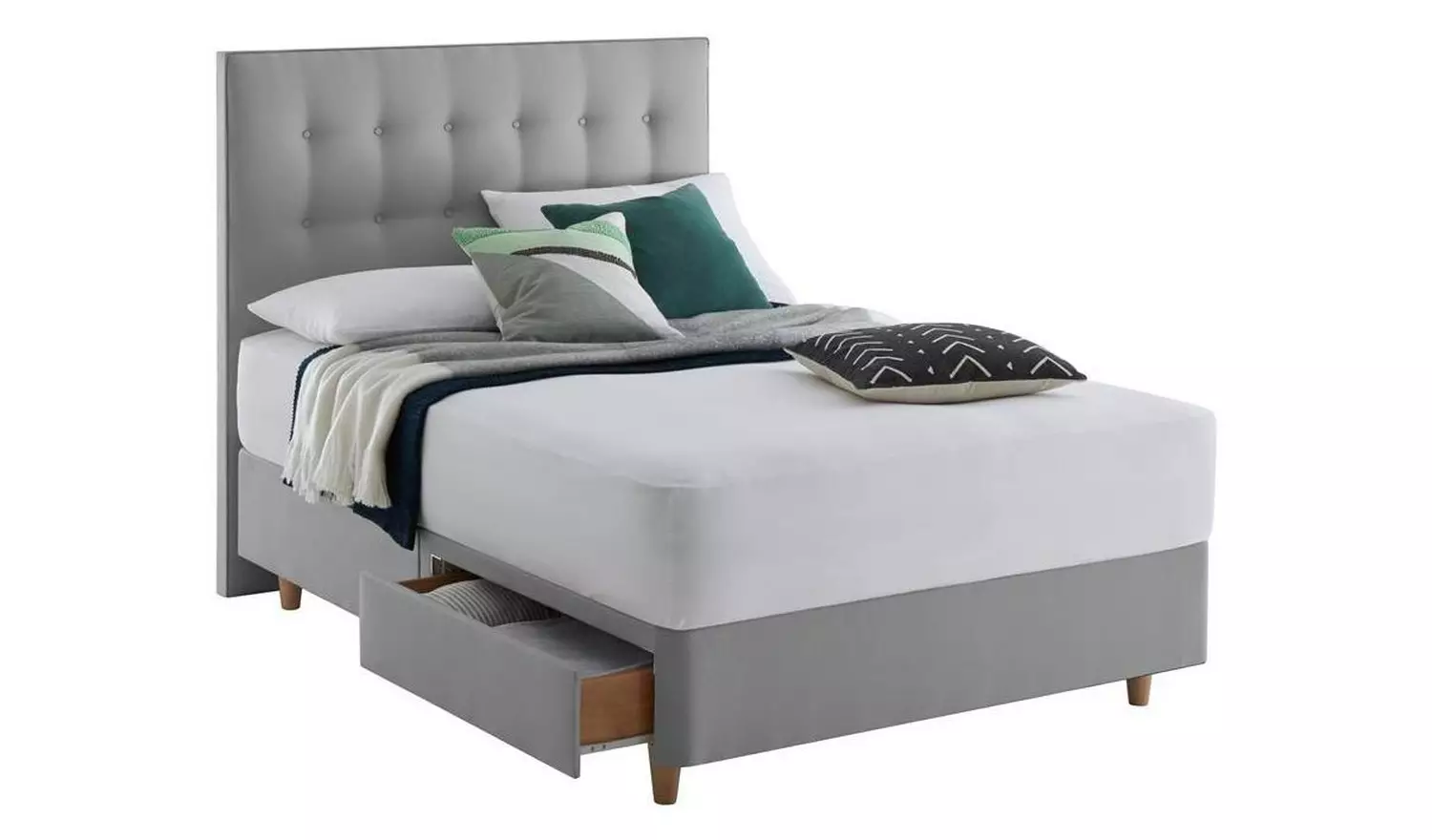 Silentnight Alaro Kingsize 2 Drawer Divan Set - Slate Grey