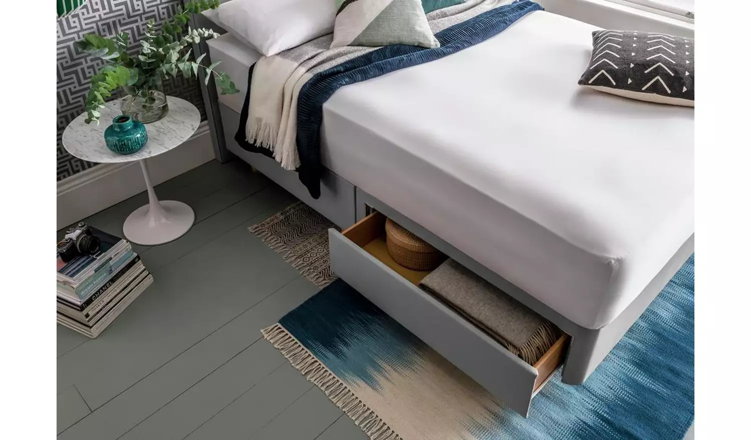 Silentnight Alaro Kingsize 2 Drawer Divan Set - Slate Grey