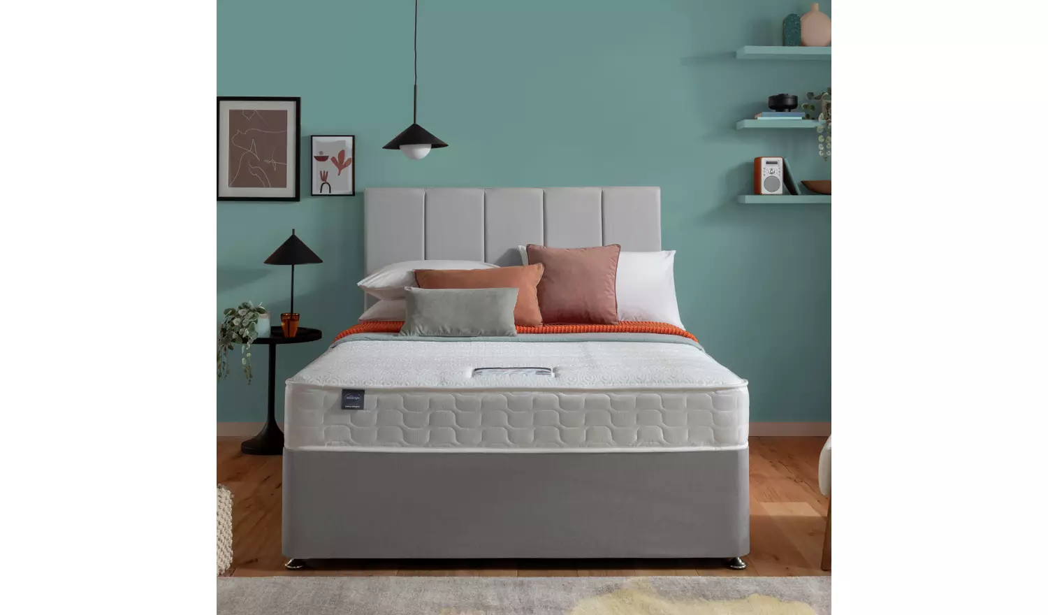 Silentnight Hatfield Double Memory 4 Drawer Divan Bed - Grey