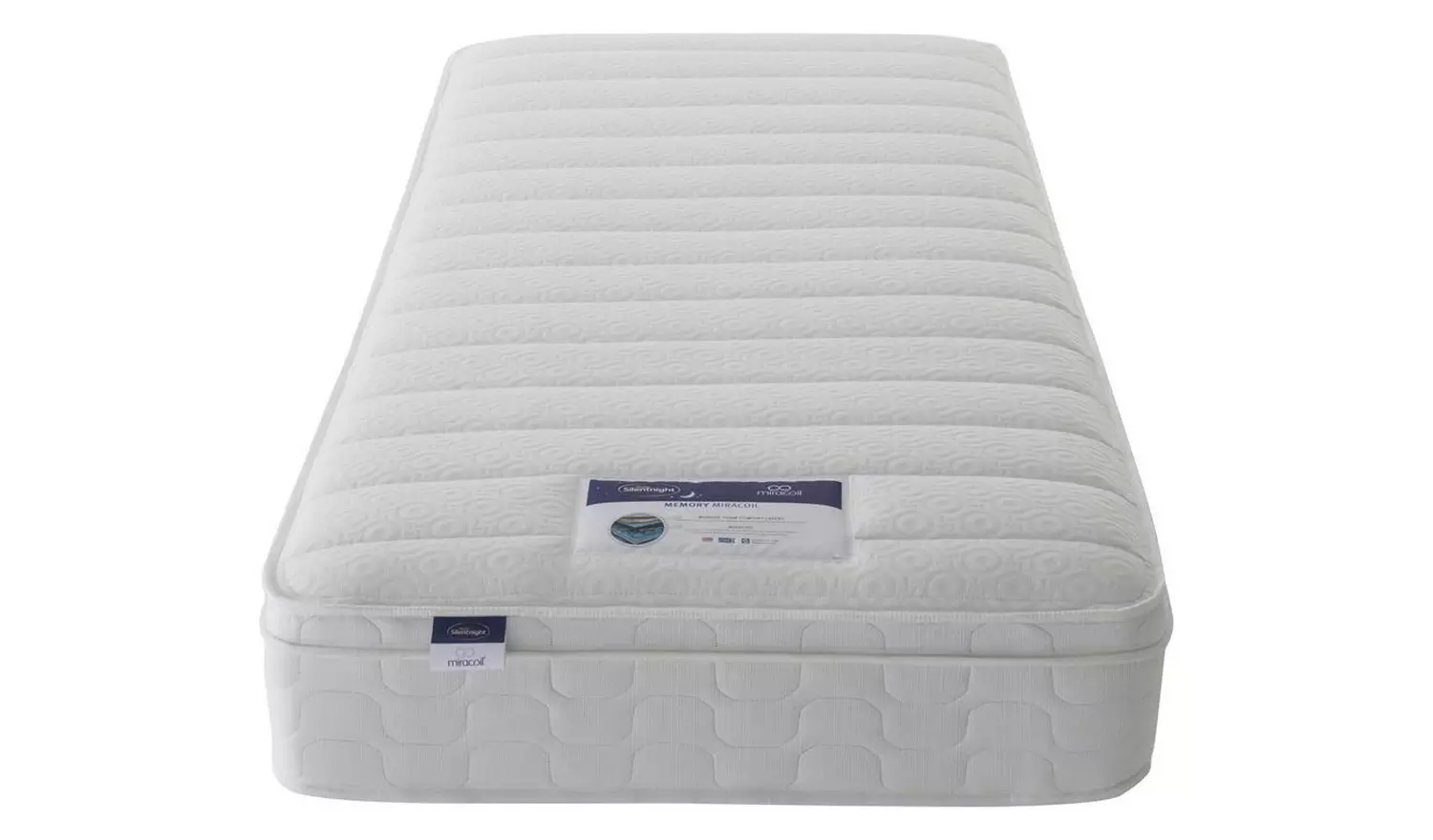 Silentnight Travis Single Memory Divan Bed - Charcoal