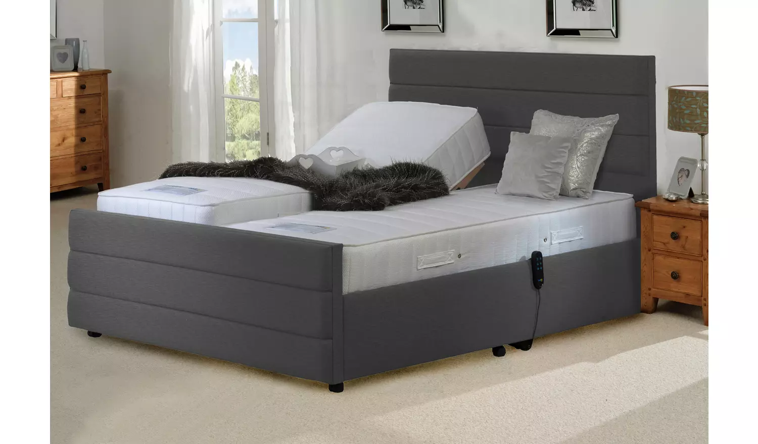 MiBed Orpington Adjustable Superking Bed with Mattress
