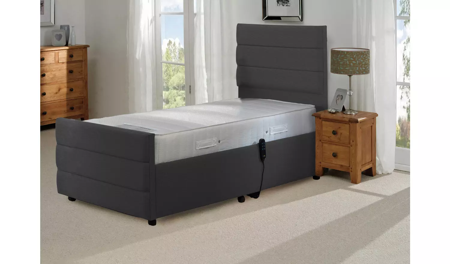 MiBed Orpington Adjustable Single Bed and Memory Mattress