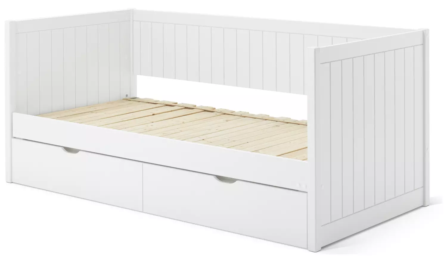 Habitat Axel Trundle Day Bed with 2 Mattresses - White