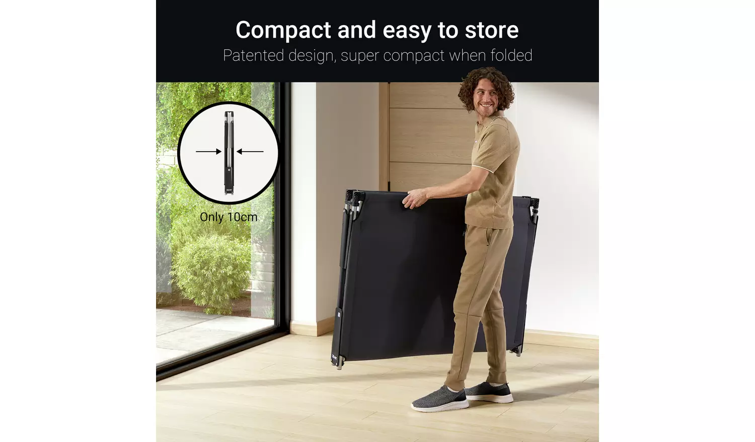 Jay-Be Compact Folding Bed with Mattress - Small Double