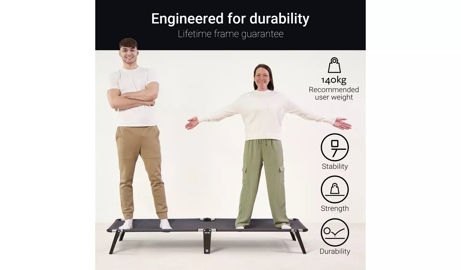 Jay-Be Lite Folding Bed with Mattress - Single