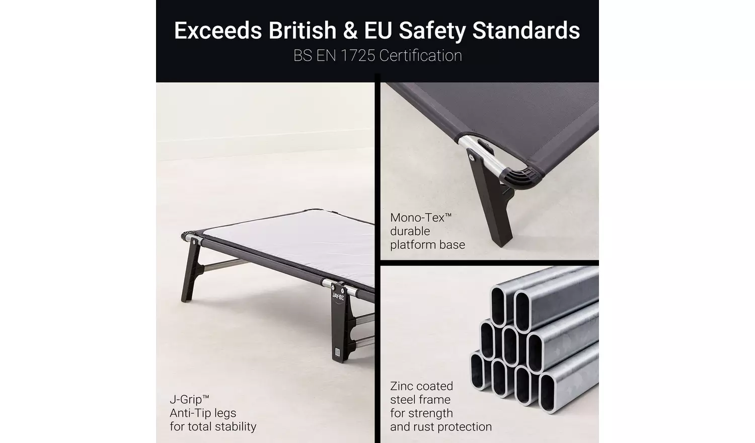 Jay-Be Lite Folding Bed with Mattress - Single