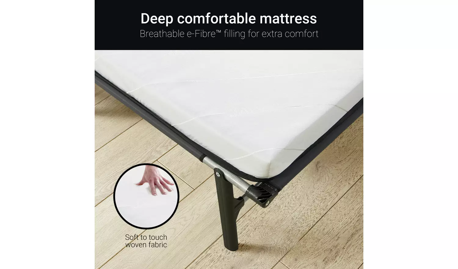 Jay-Be Rollaway Folding Bed with e-Fibre Mattress - Single