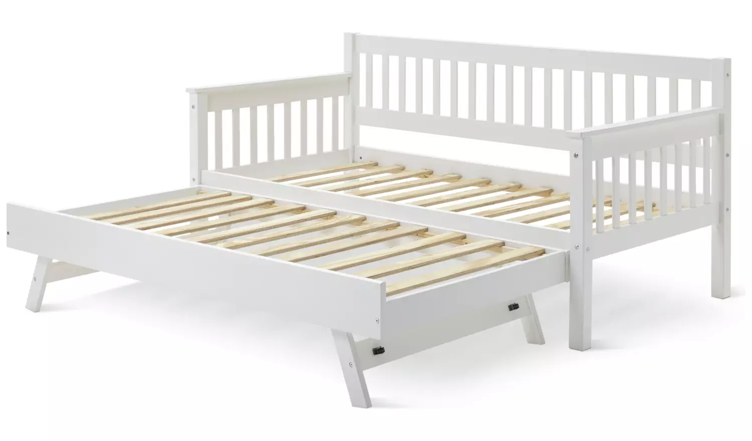 Argos Home Aspley Trundle Day Bed with 2 Mattresses - White