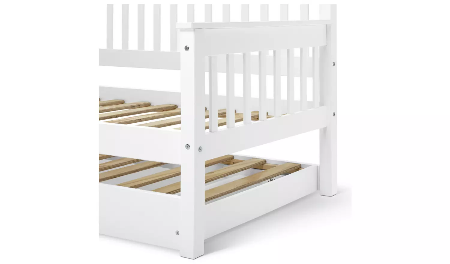 Argos Home Aspley Trundle Day Bed with 2 Mattresses - White