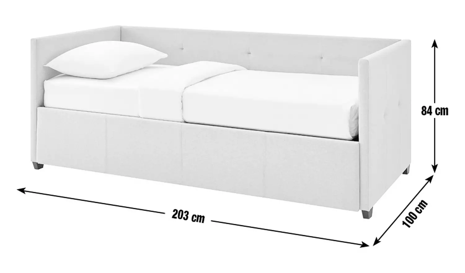Argos Home Tamara Trundle Day Bed with 2 Mattresses- Natural