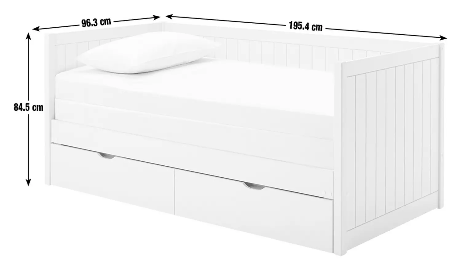 Habitat Axel Trundle Day Bed with 1 Drawer - Grey