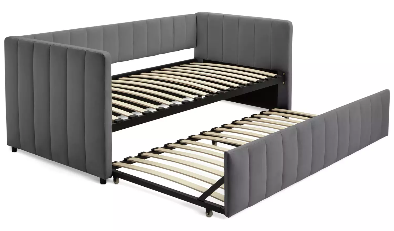 Argos Home Pandora Trundle Day Bed with 2 Mattresses - Grey