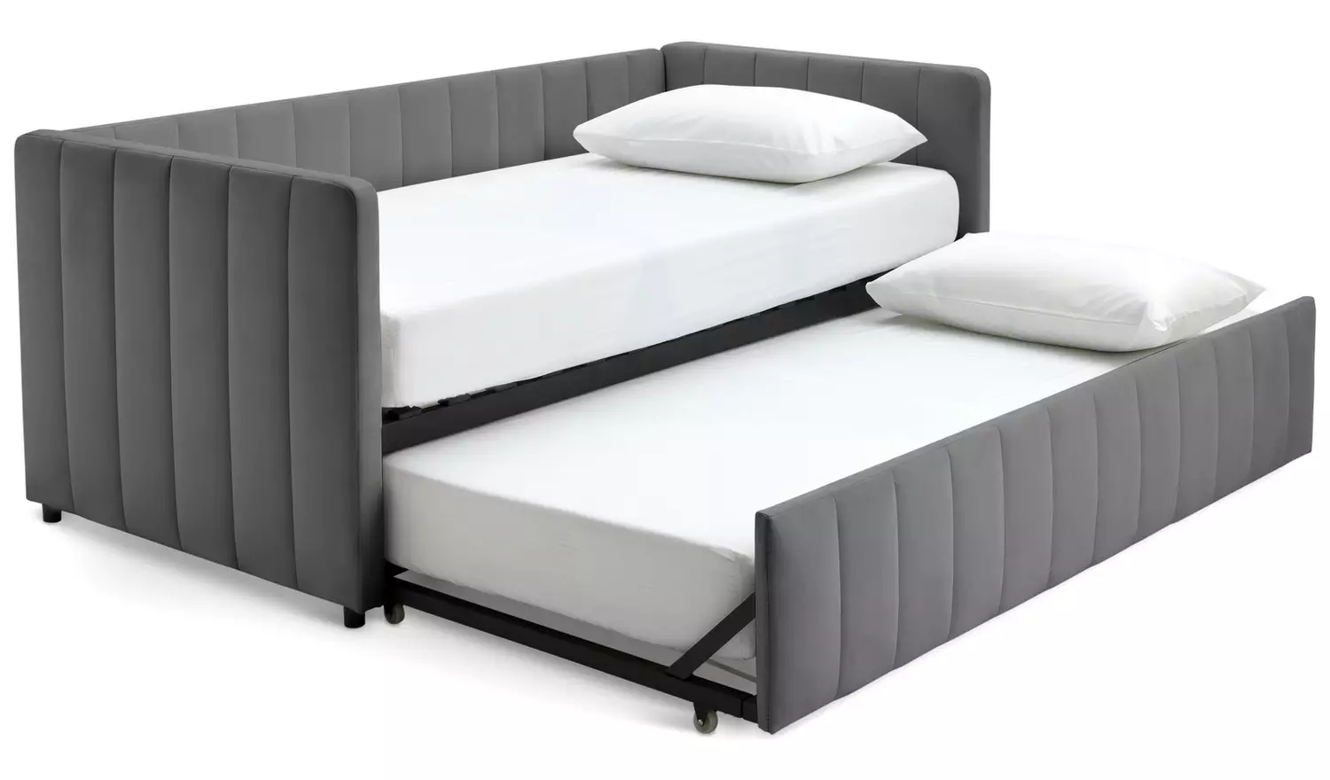 Argos Home Pandora Trundle Day Bed with 2 Mattresses - Grey