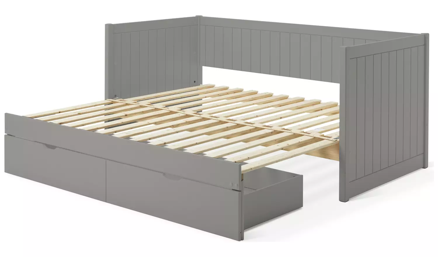 Habitat Axel Trundle Day Bed with 2 Mattresses - Grey