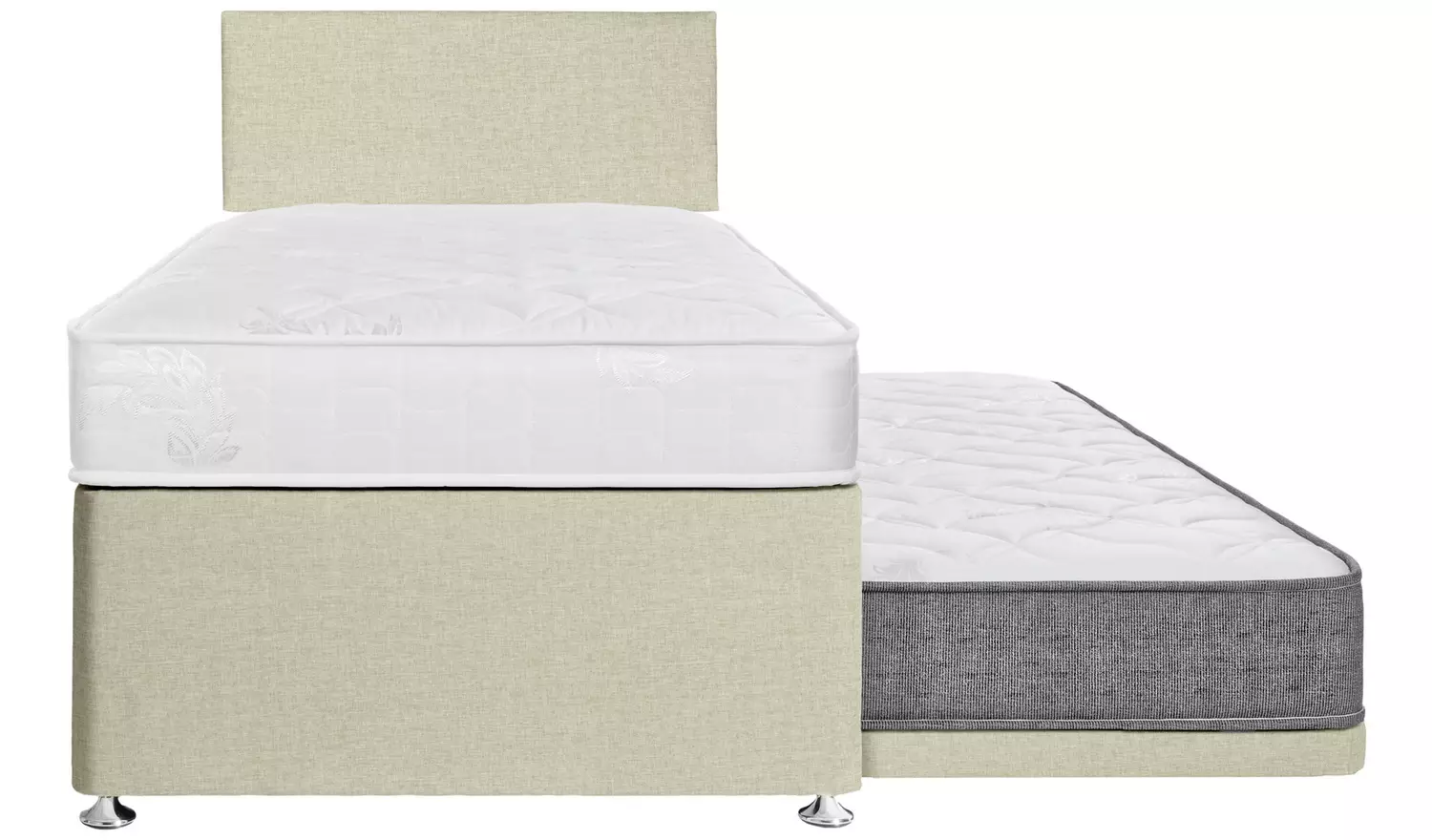 Argos Home Bertrum Fabric Guest Day Bed with Trundle-Natural