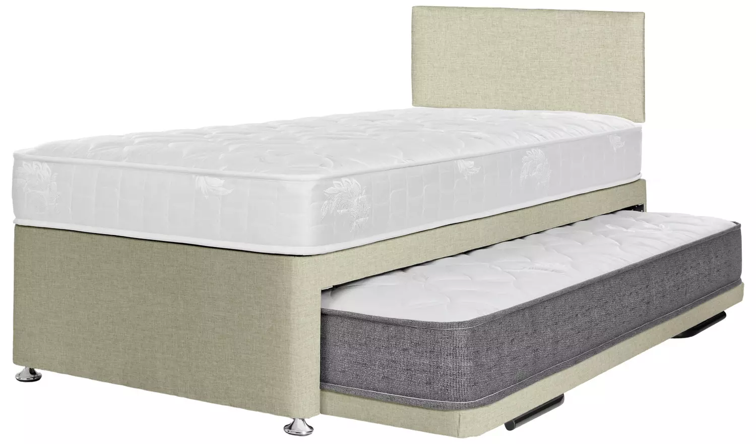 Argos Home Bertrum Fabric Guest Day Bed with Trundle-Natural