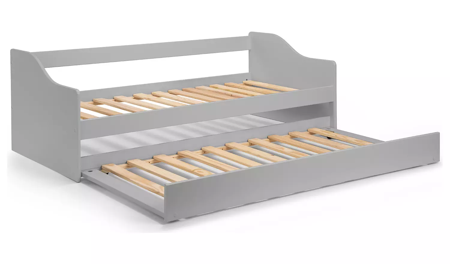 Julian Bowen Elba Trundle Day Bed & 2 Mattresses - Grey