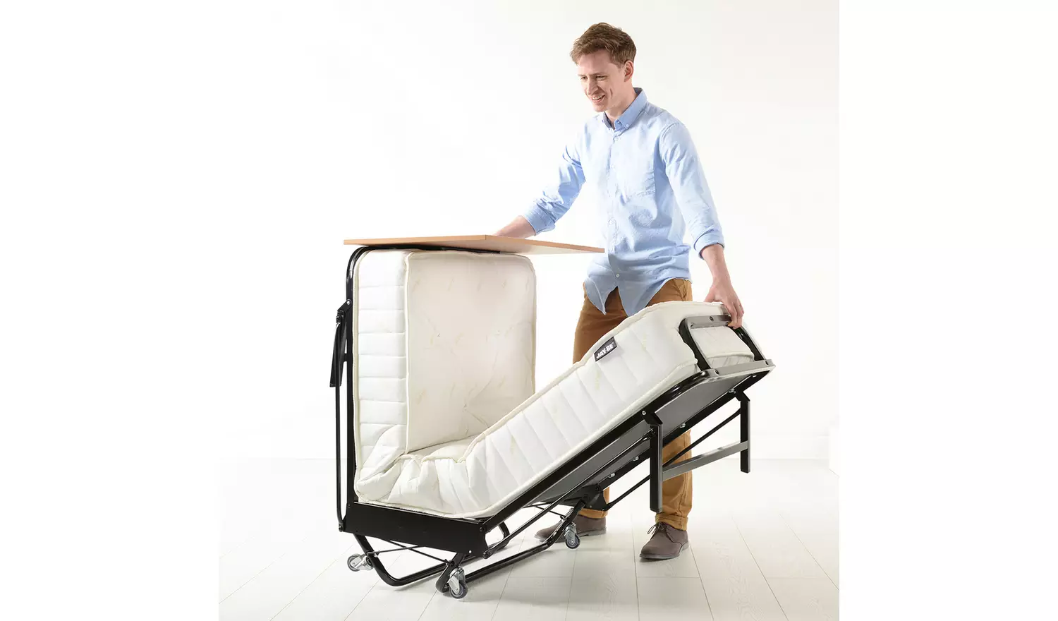 Jay-Be Crown Premier Folding Bed Deep Sprung Mattress-Single