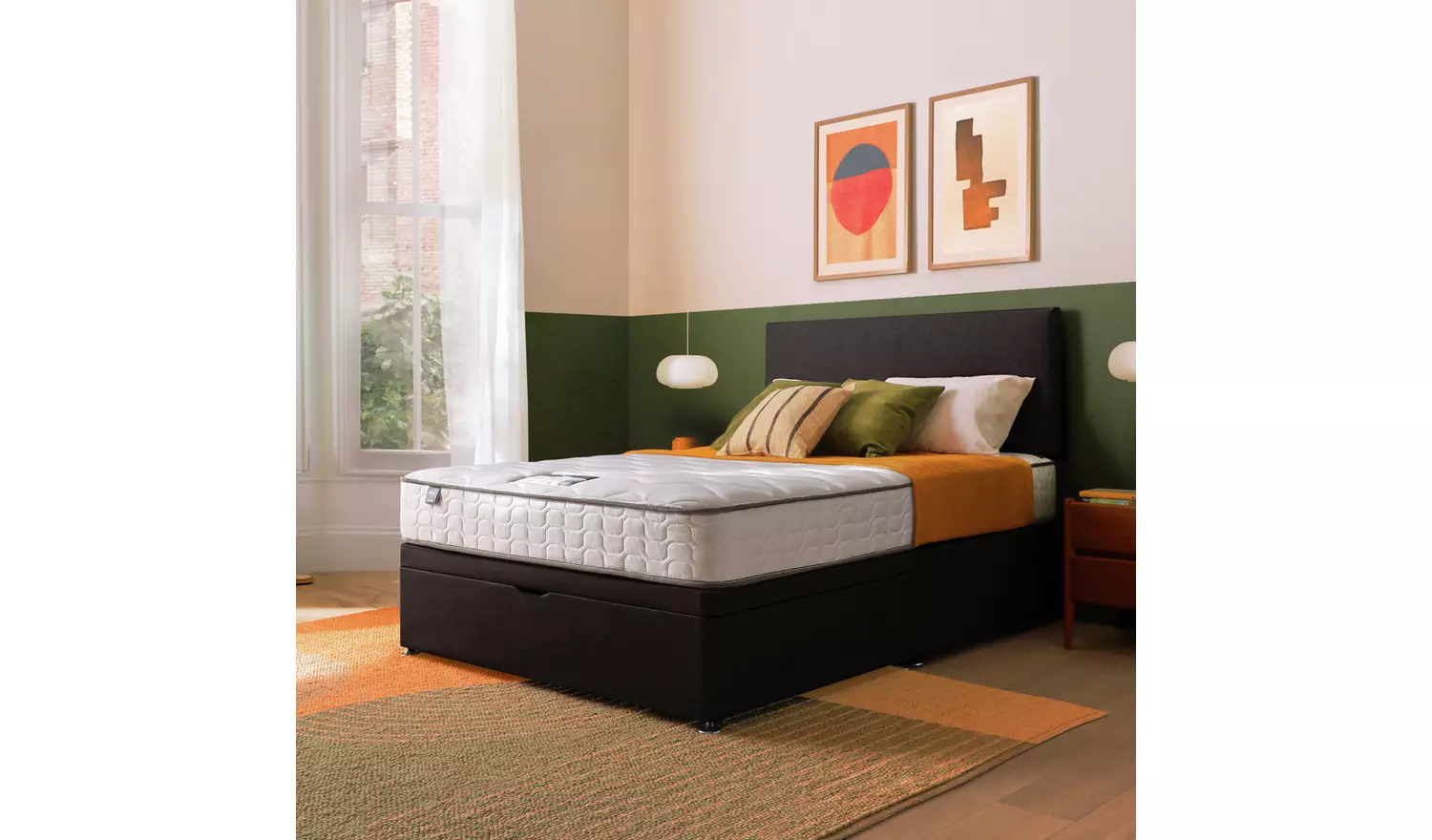 Silentnight Comfort Small Double Half Ottoman Bed - Charcoal