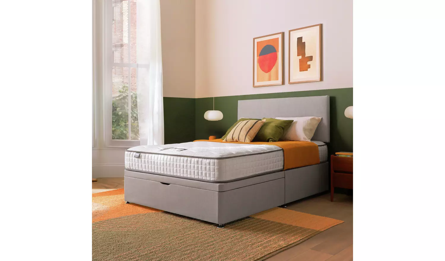 Silentnight Memory Kingsize Half Ottoman Bed - Grey