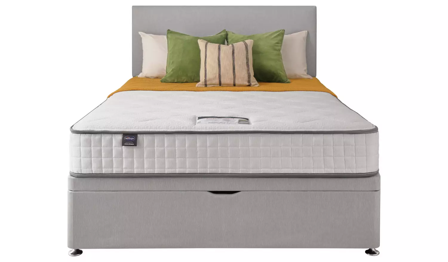 Silentnight Memory Kingsize Half Ottoman Bed - Grey