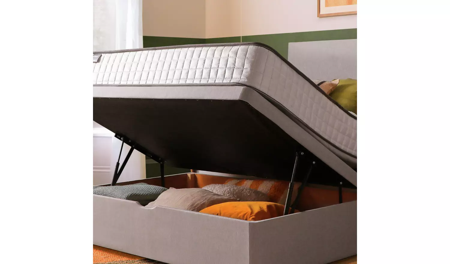 Silentnight Memory Superking Half Ottoman Bed - Grey