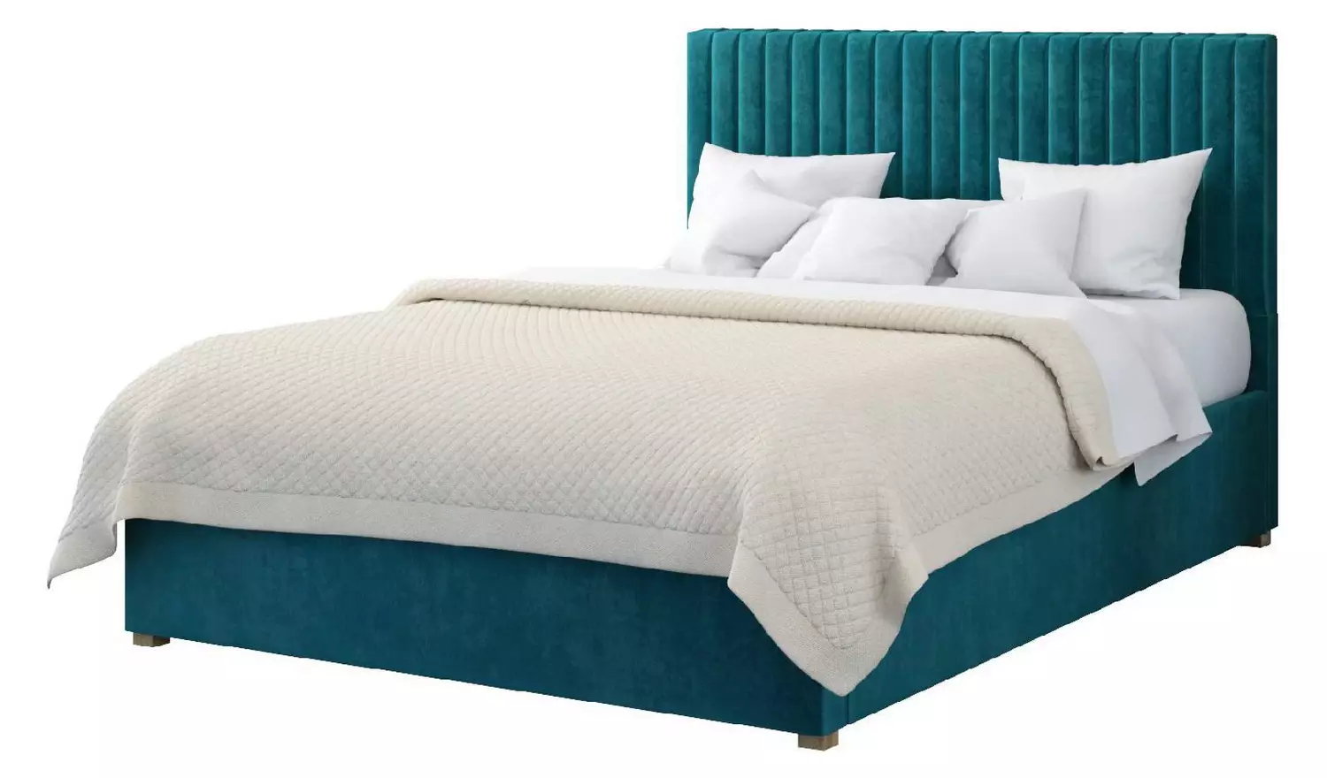 Aspire Grant Small Double End Lift Ottoman Bed-Emerald Green