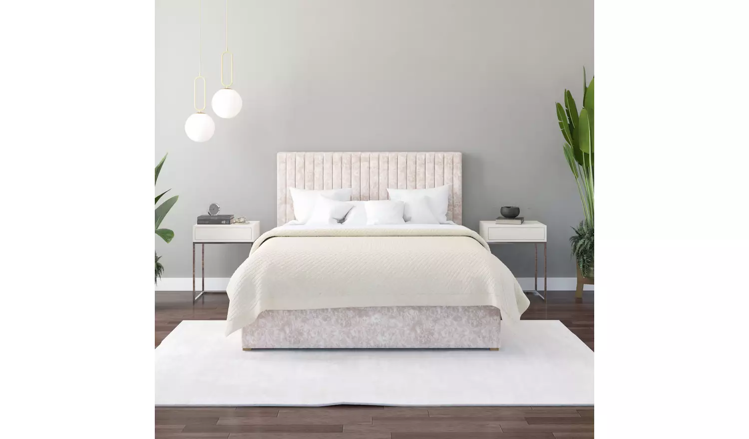 Aspire Grant Mirazzi Superking End Lift Ottoman Bed- Natural