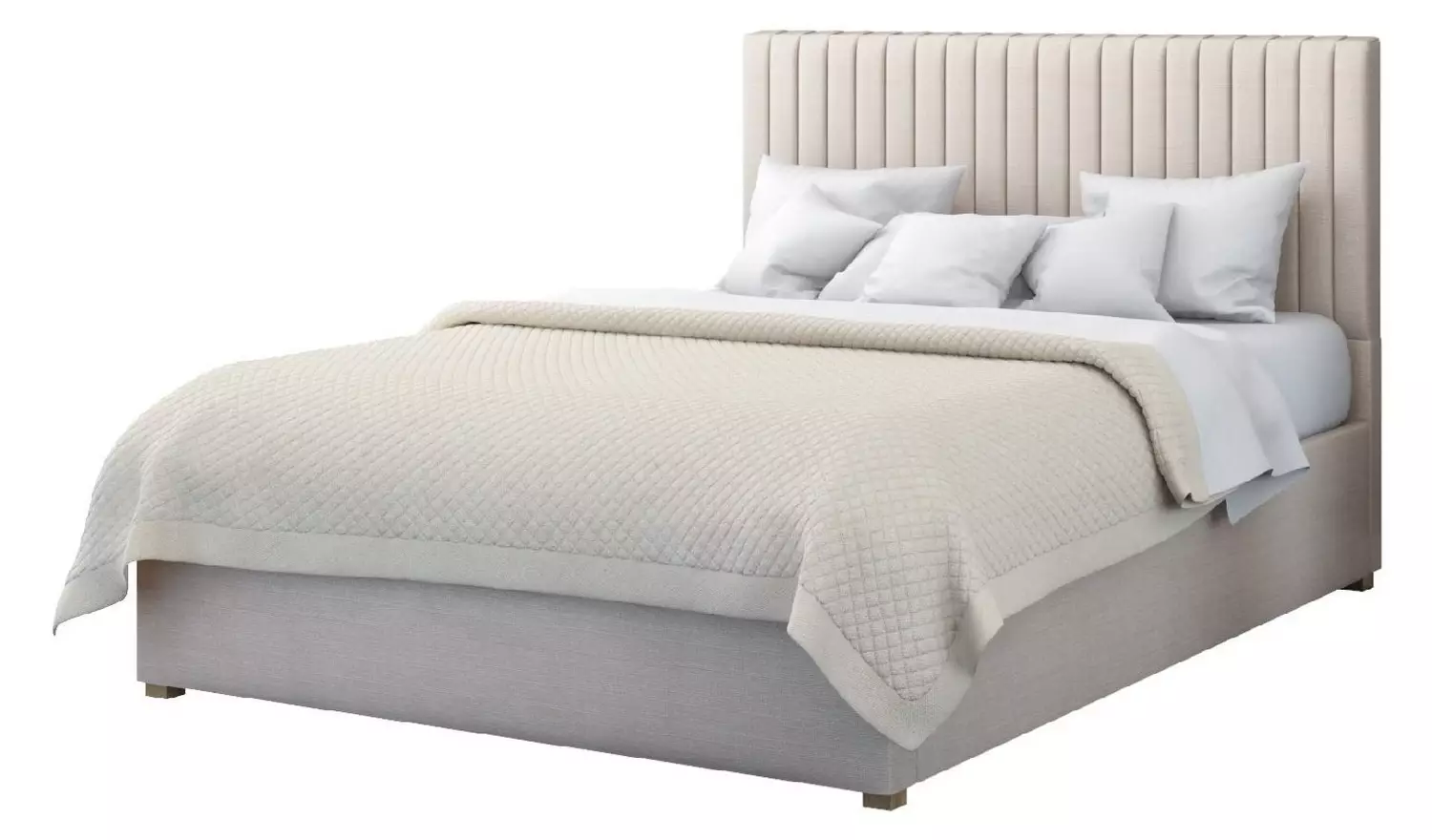 Aspire Grant Small Double End Lift Ottoman Bed - Cream