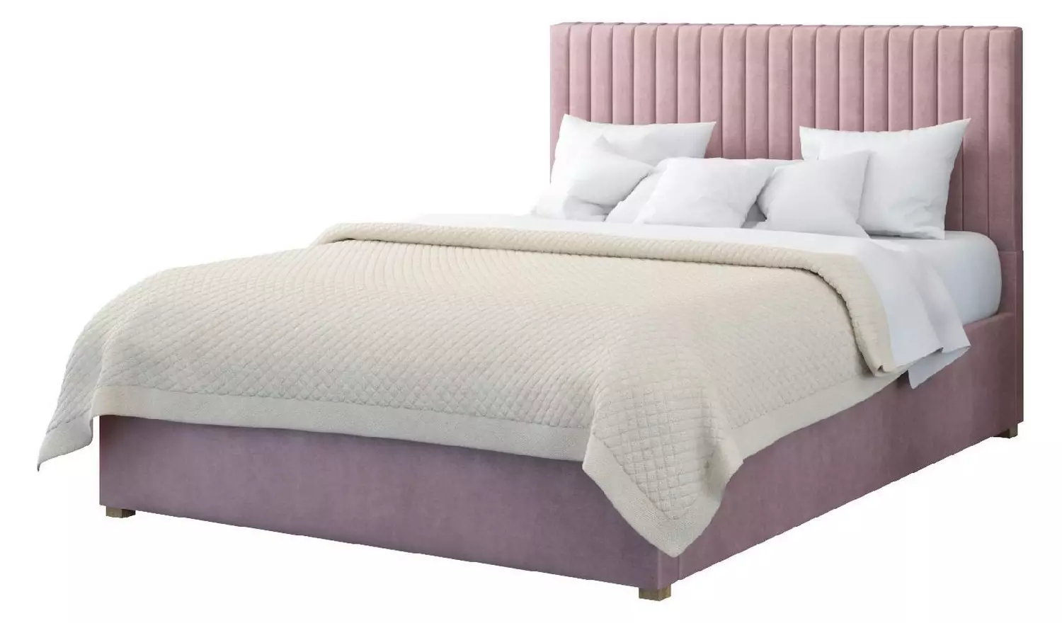 Aspire Grant Small Double End Lift Ottoman Bed - Blush